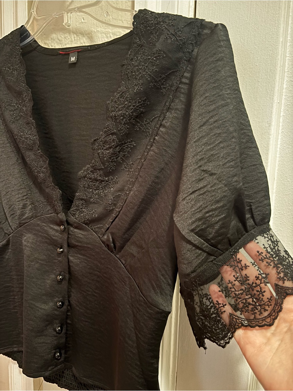 Heavy Red Gothic crop blouse